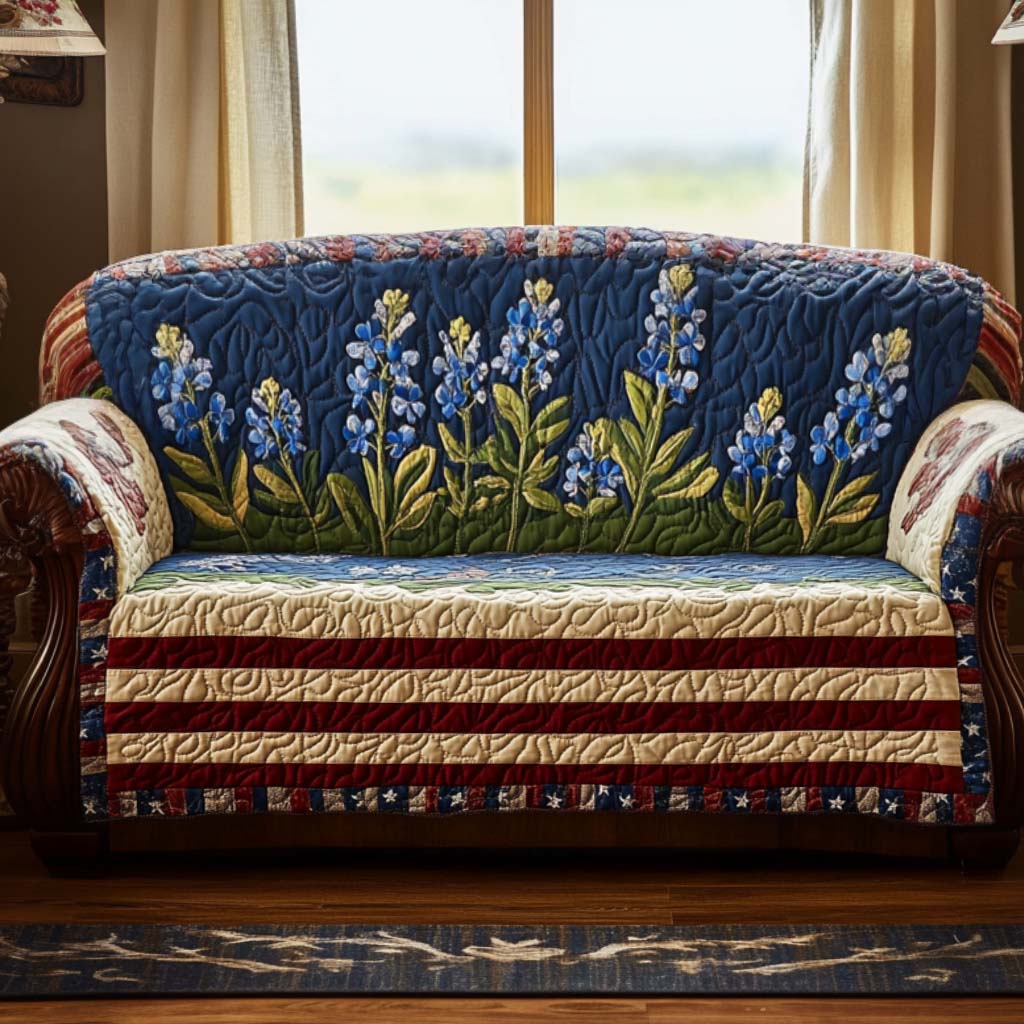 Quilted sofa cover - Texas style — view 1