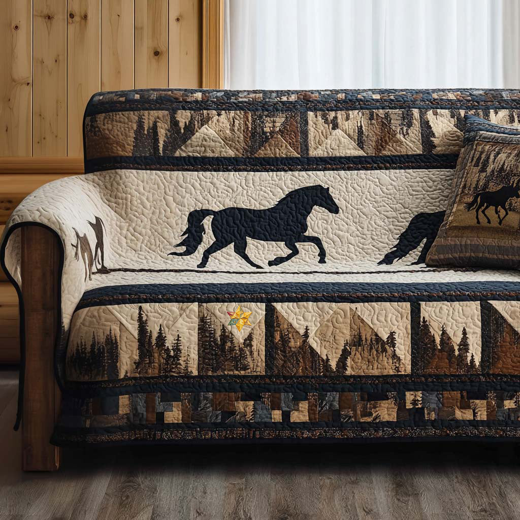 Quilted sofa cover - Wild West style — view 1