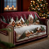 Quilted sofa cover - Christmas Village — view 1