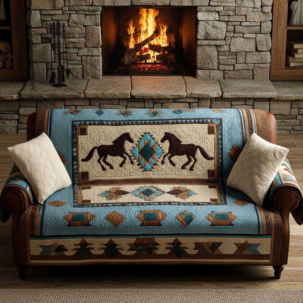 Quilted sofa cover - Wild motif — view 3
