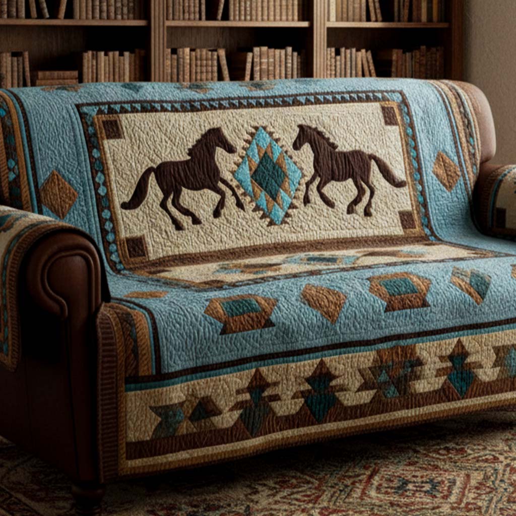 Quilted sofa cover - Wild motif — view 4
