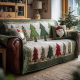 Quilted sofa cover - Winter pines — view 1
