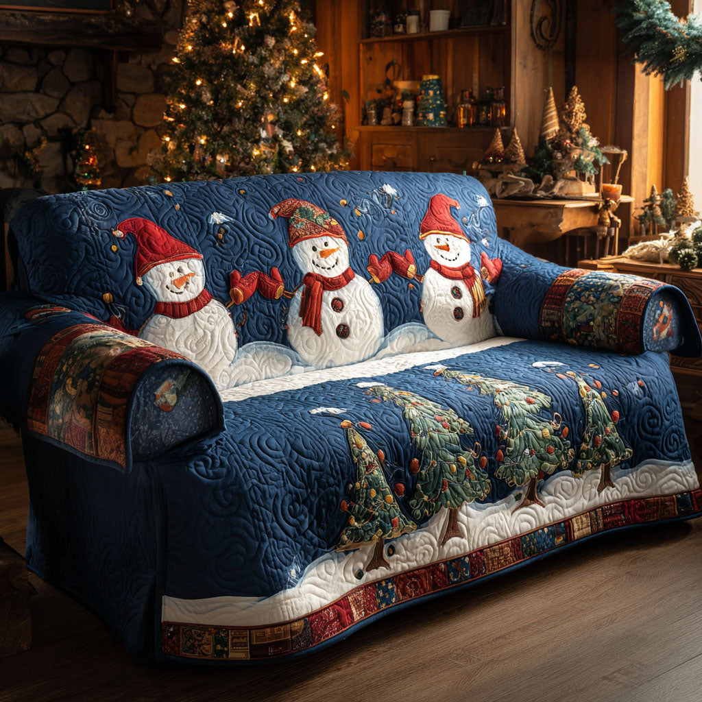 Quilted Sofa Cover - Winter Night — view 1