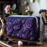 Quilted cosmetic bag - Amethyst flower — view 1