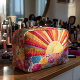 Quilted Cosmetic Bag - Golden Horizon — view 1