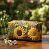 Quilted Cosmetic Bag - Golden Field — view 1