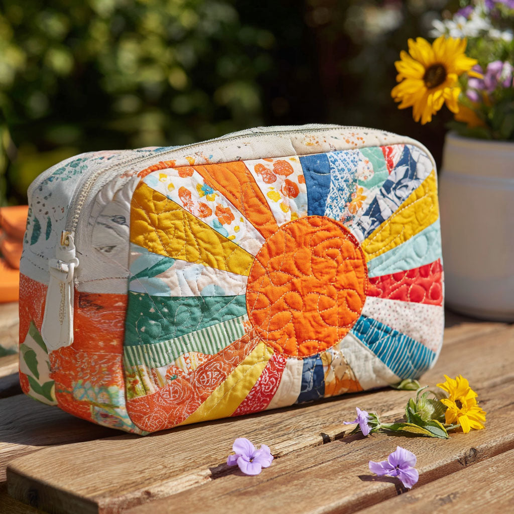 Quilted cosmetic bag - Golden ray — view 1