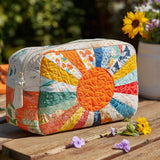 Quilted cosmetic bag - Golden ray — view 1
