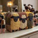 Quilted cosmetic bag - Lamb Trio — view 1