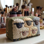 Quilted cosmetic bag with lambs — view 2