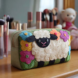Quilted cosmetic bag with lambs — view 5