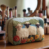 Quilted cosmetic bag with lambs — view 6