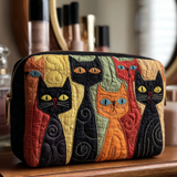 Quilted cosmetic bag - Decorative cat — view 1