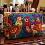 Quilted Cosmetic Bag - Sweet Hen — view 1