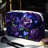 Quilted Cosmetic Bag - Night Rose — view 1