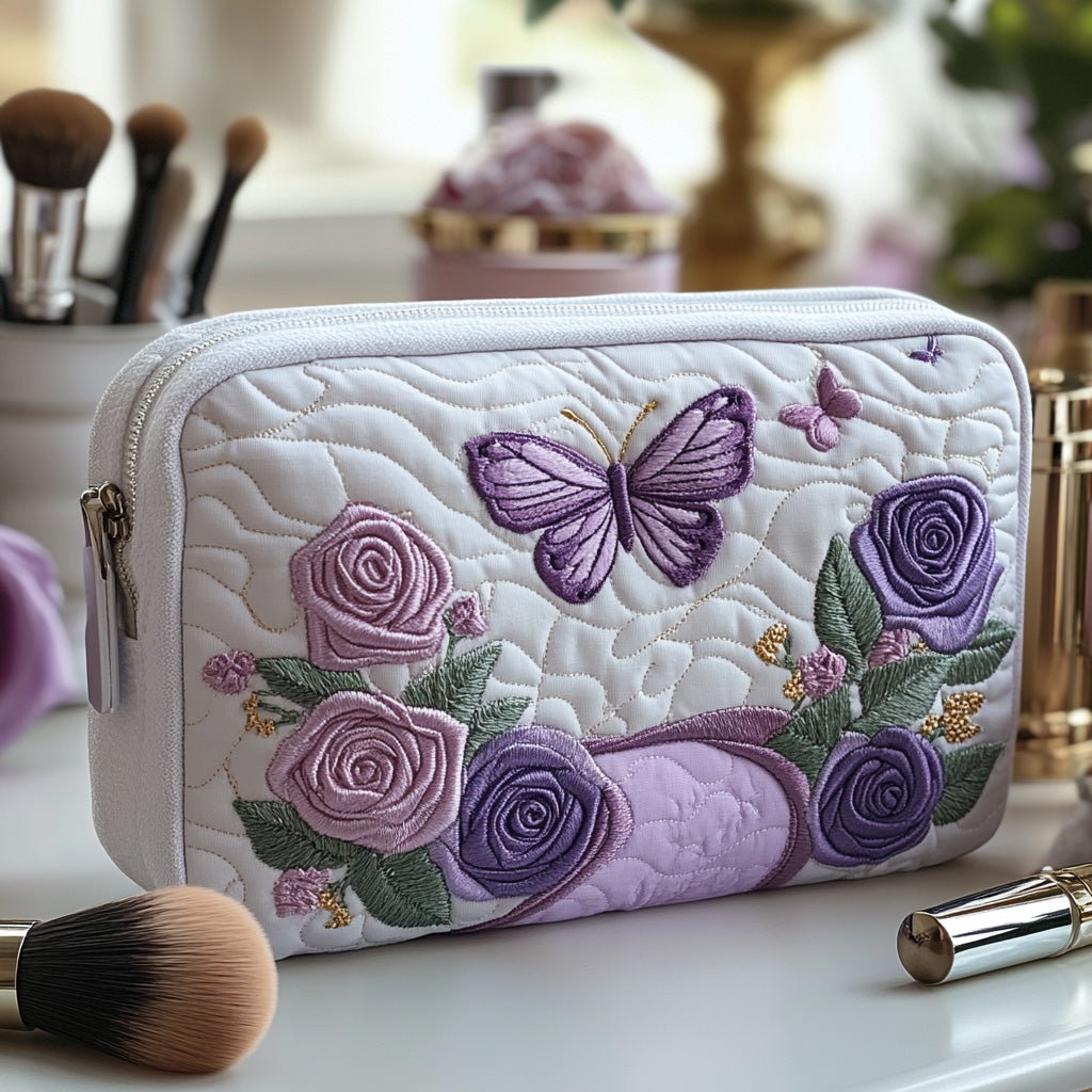 Quilted cosmetic bag - Elegant Lilaton — view 1