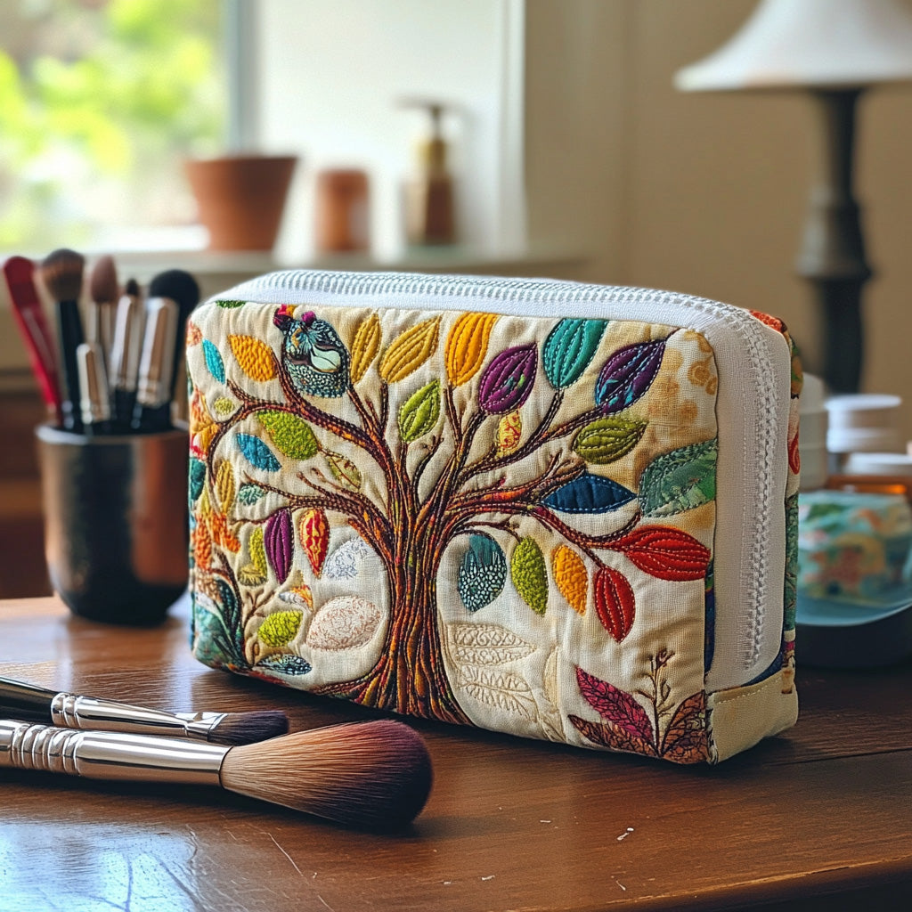 Quilted cosmetic bag - Tree of Life — view 1