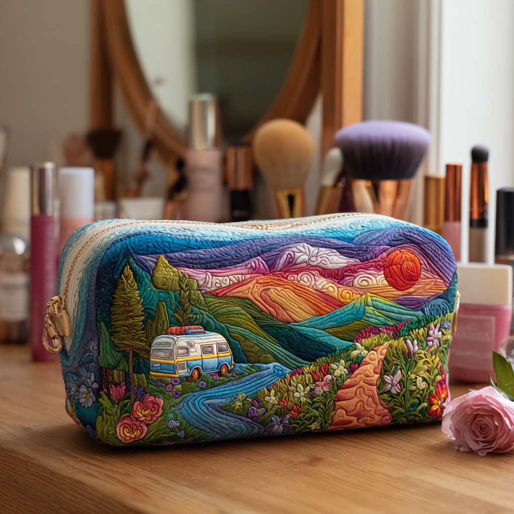 Quilted cosmetic bag - Shining mountain — view 1