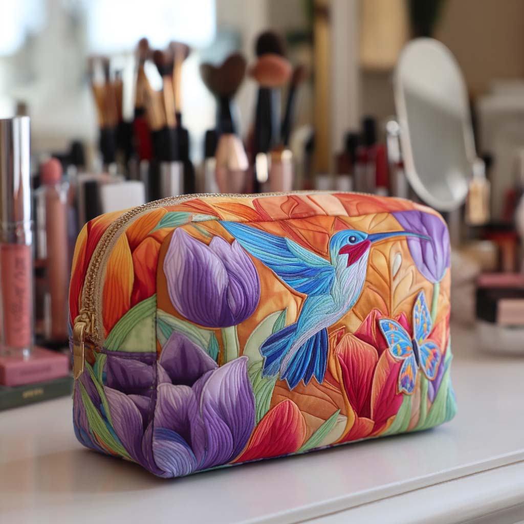 Quilted cosmetic bag - Shining garden — view 1