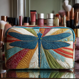 Quilted cosmetic bag - Glowing dragonfly — view 1
