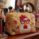 Quilted cosmetic bag - Shining hen — view 1