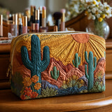Quilted cosmetic bag - Delicate cactus — view 1