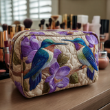 Quilted cosmetic bag - Delicate hummingbird — view 1