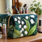 Quilted cosmetic bag - Delicate lilies — view 1