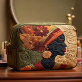 Quilted cosmetic bag - Delicate flowers — view 1
