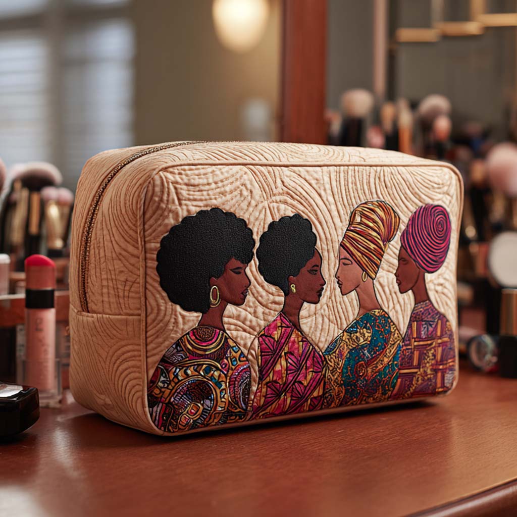 Quilted cosmetic bag - Friendship hearts — view 1