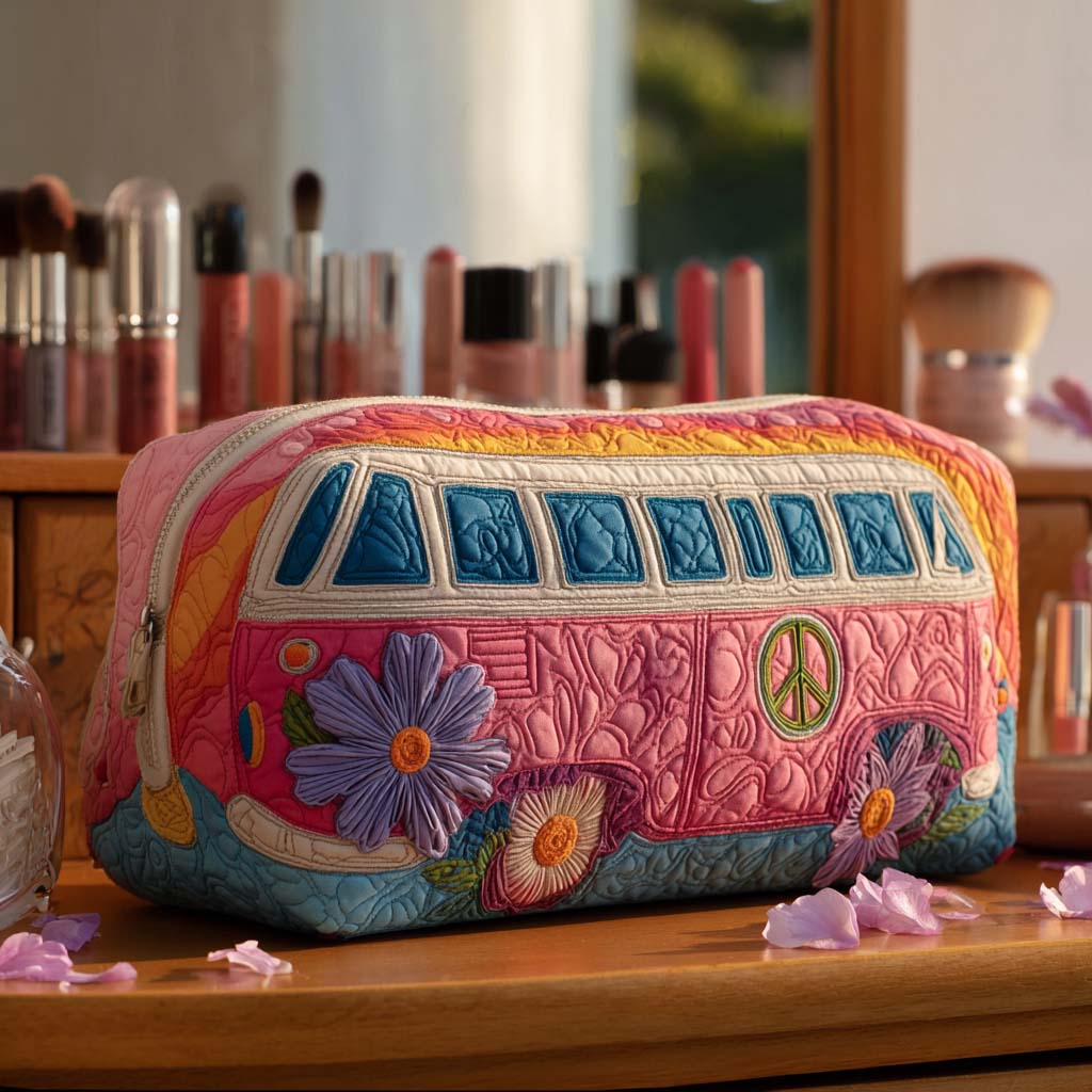 Quilted cosmetic bag - Peaceful travel — view 1