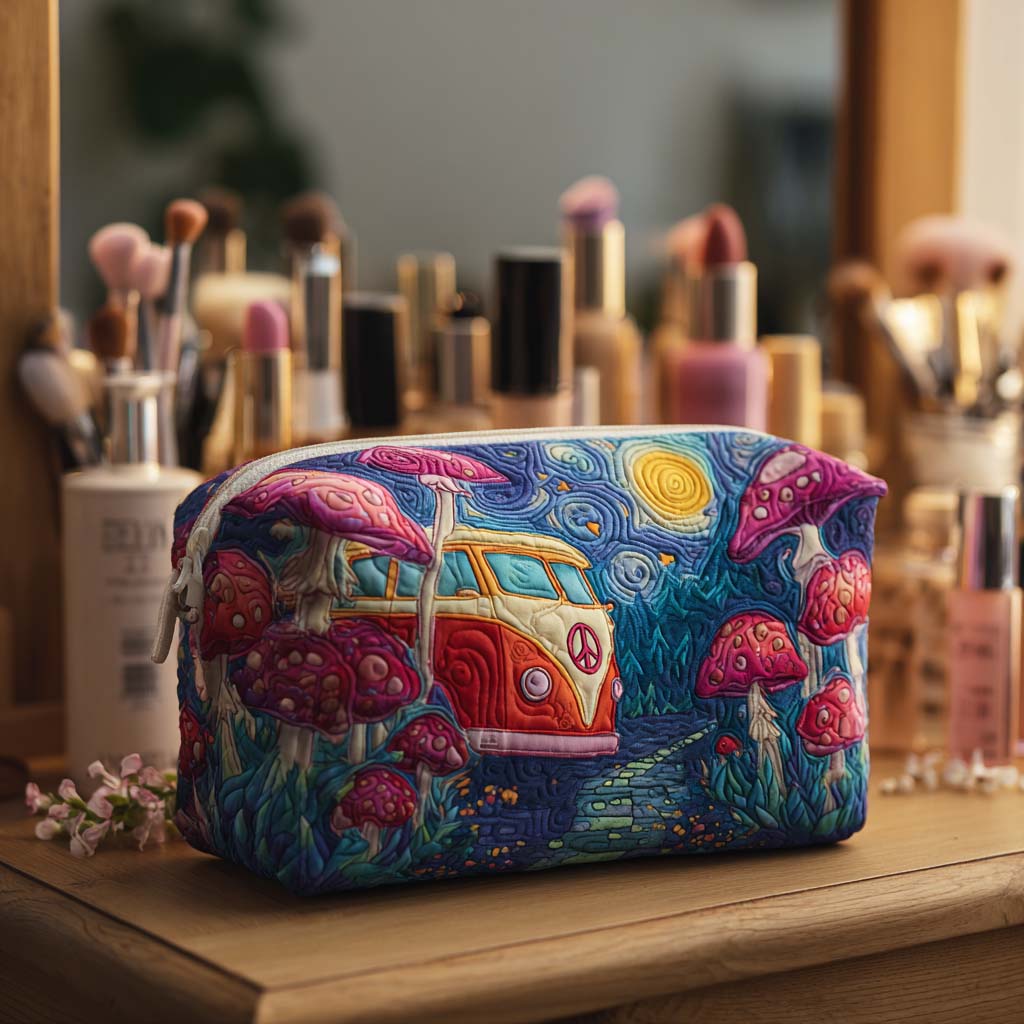 Quilted cosmetic bag - Galaktischer trip — view 1