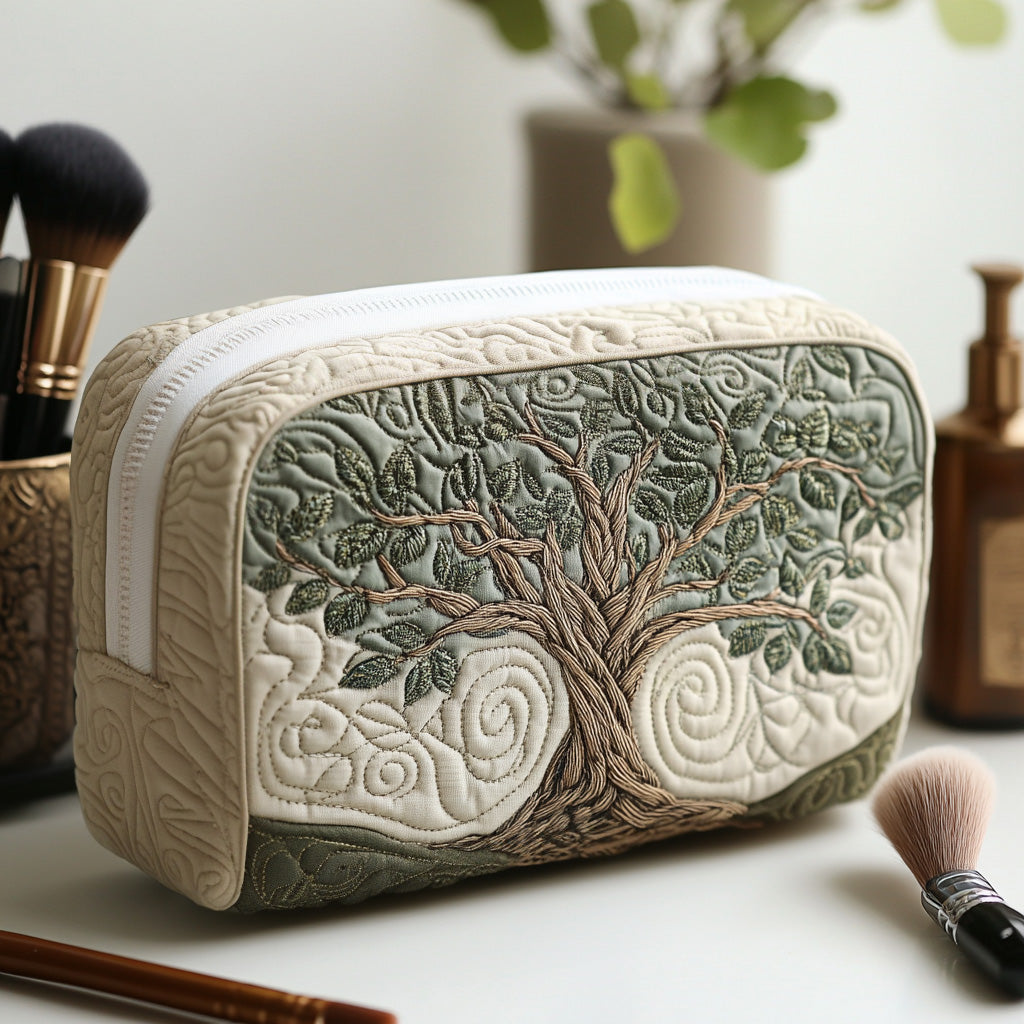 Quilted cosmetic bag - Roots of the Tree of Life — view 1