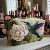 Quilted cosmetic bag - Hummingbird meadow — view 1