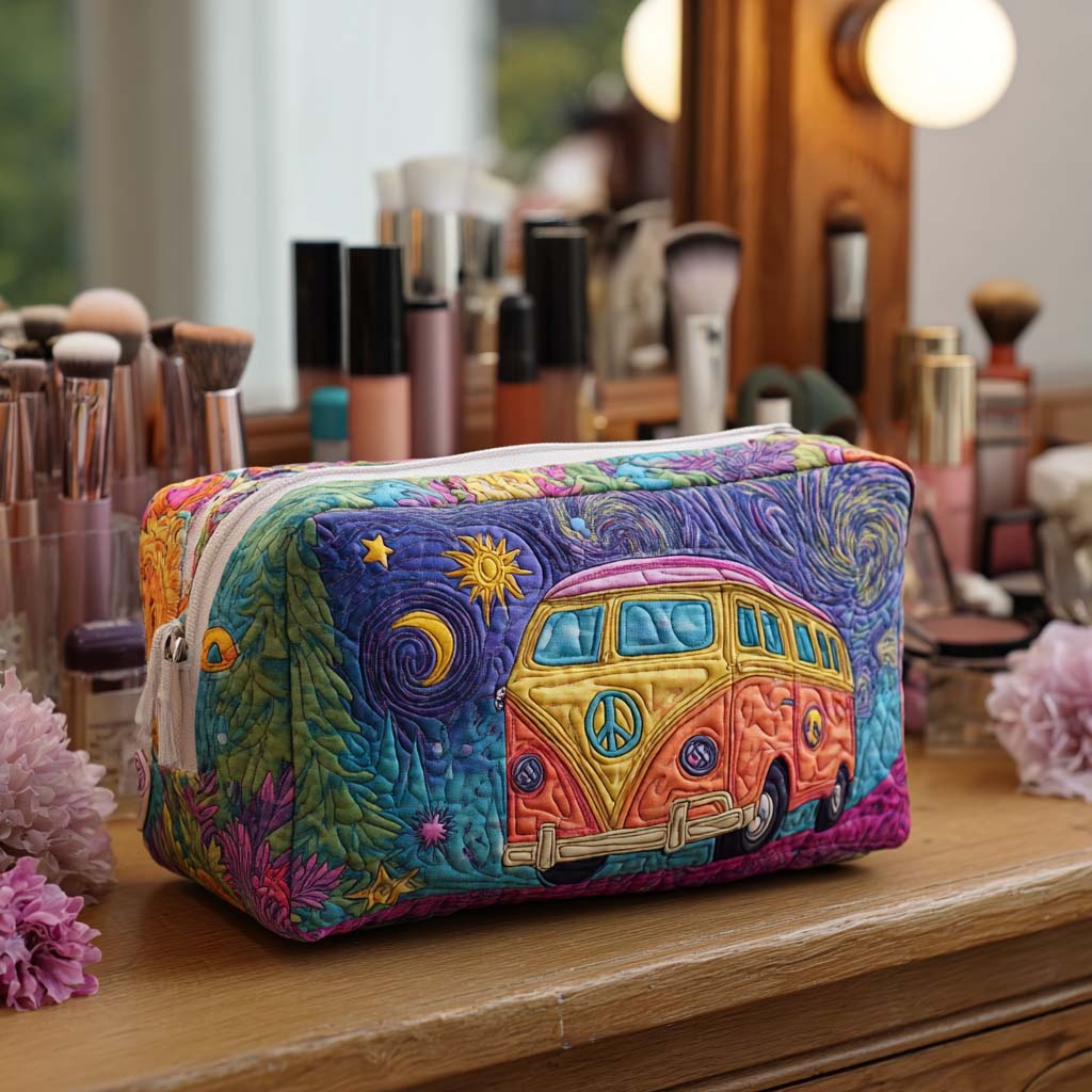 Quilted cosmetic bag - Kosmischer travel — view 1