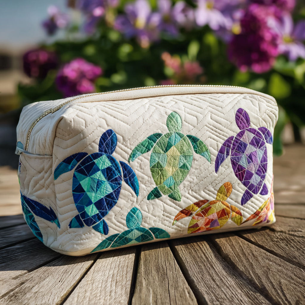 Quilted cosmetic bag - Sea waves — view 1