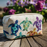 Quilted cosmetic bag - Sea waves — view 1