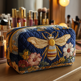 Quilted cosmetic bag - Bees and flowers — view 1
