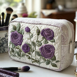 Quilted Cosmetic Bag - Moonlight Flower — view 1