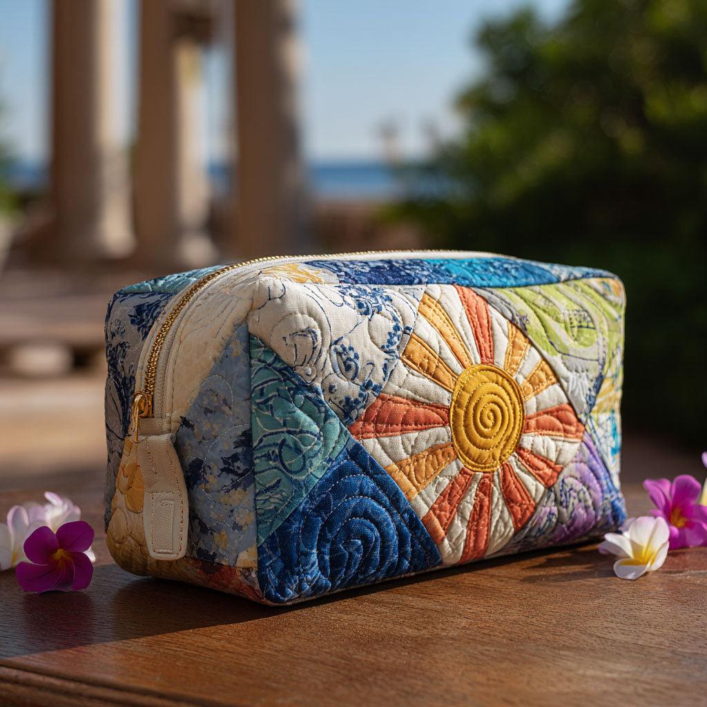 Quilted cosmetic bag - Ghost Forest — view 1