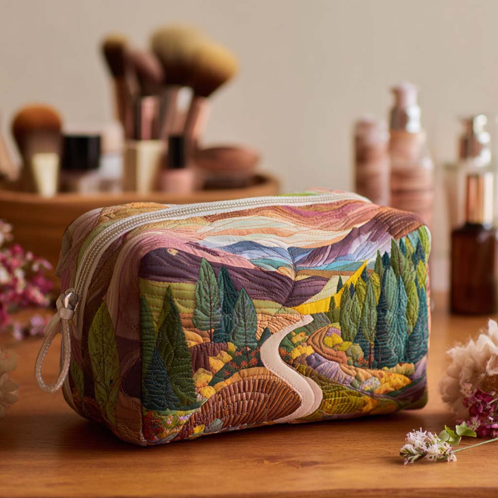 Quilted cosmetic bag - Peaceful Valley — view 1