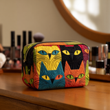Quilted Cosmetic Bag - Magical Cat — view 1