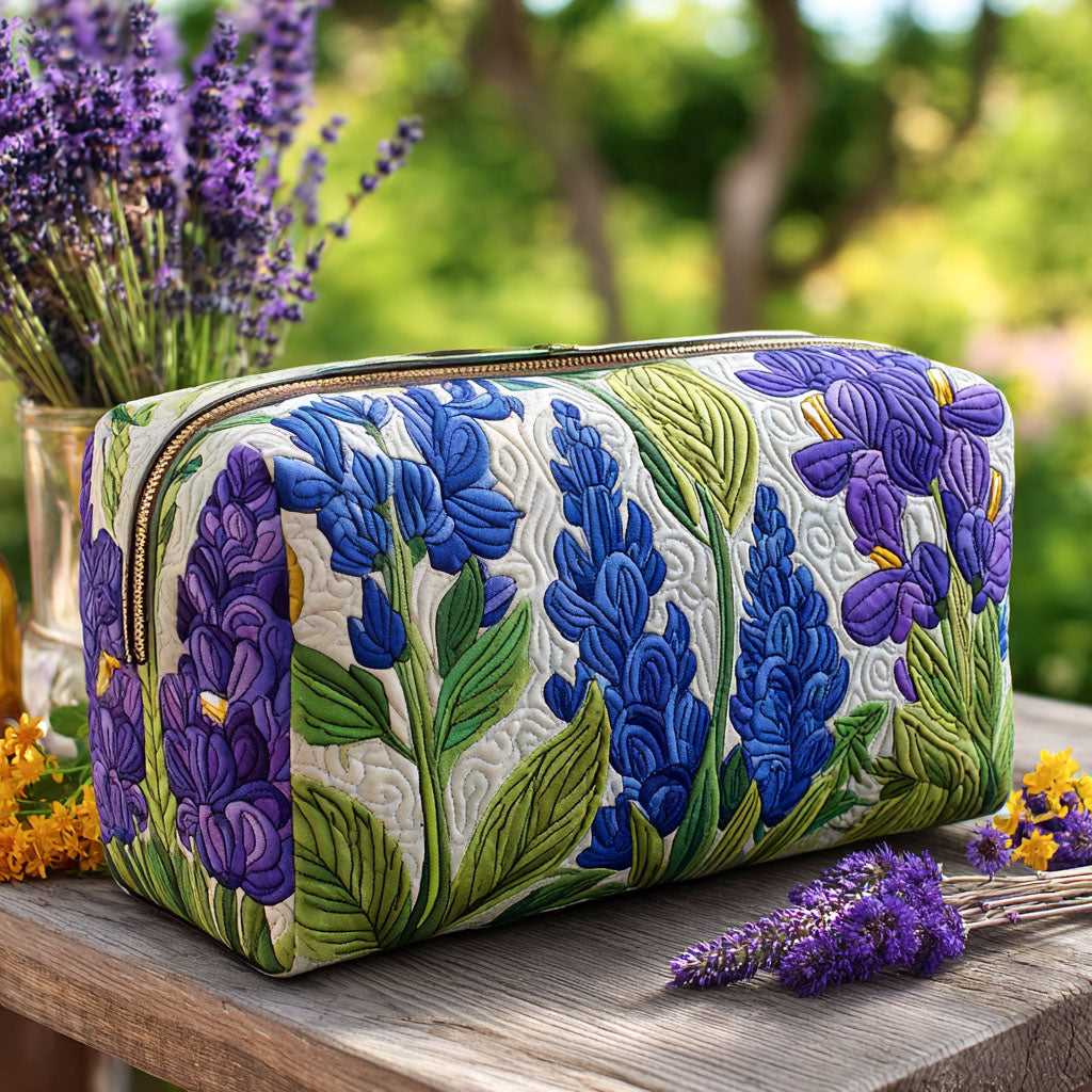 Quilted cosmetic bag - Flower pattern — view 1