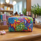 Quilted cosmetic bag - Flowers and branches — view 1
