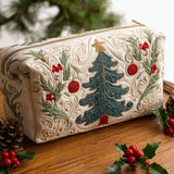Quilted cosmetic bag - Christmas forest — view 1