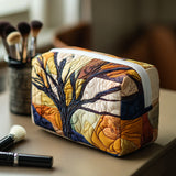 Quilted cosmetic bag - Branches tree of life — view 1