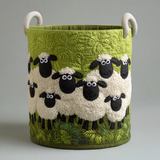 Quilted laundry basket - Lamb — view 1