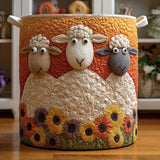 Quilted laundry basket - Lamb — view 1