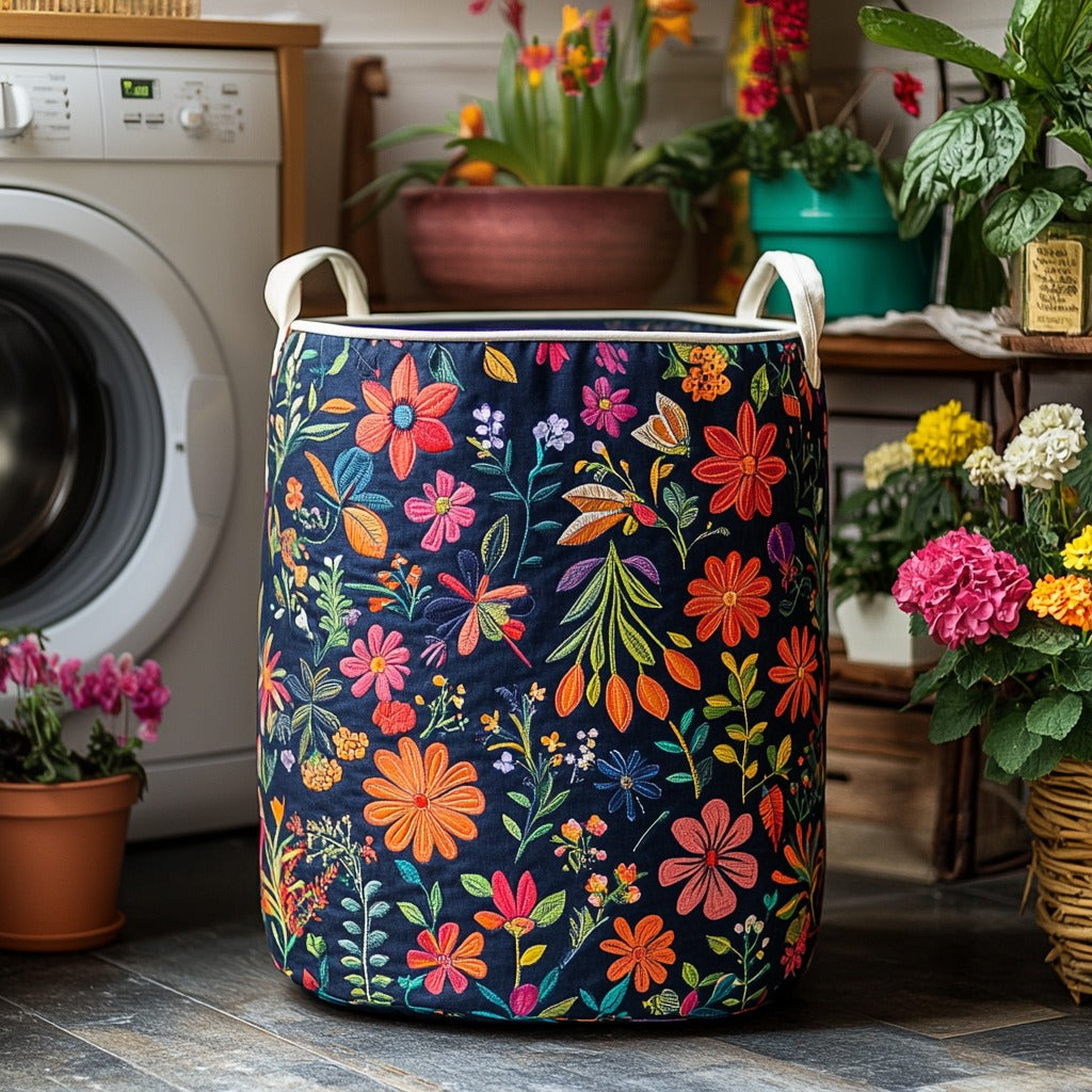 Quilted laundry basket - Boho style — view 1