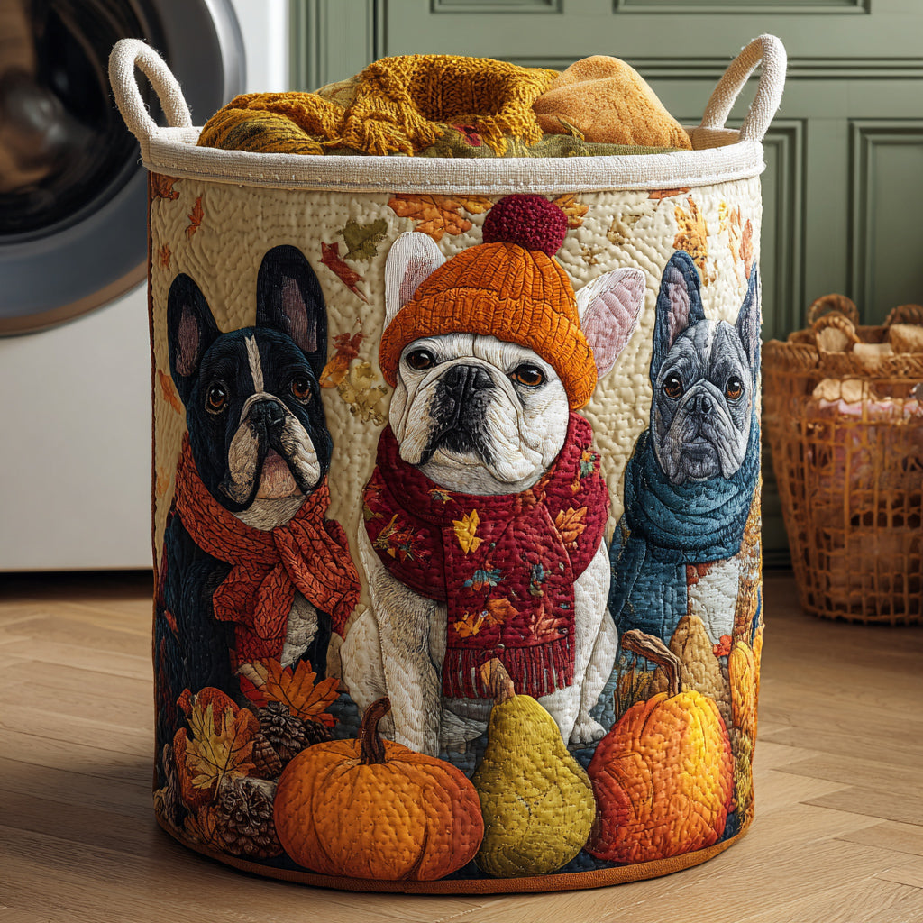 Quilted laundry basket - Bulldog — view 1